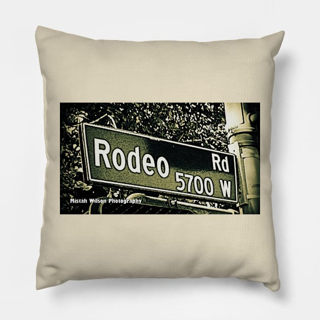 Rodeo Road, Los Angeles, California by Mistah Wilson Pillow by MistahWilson