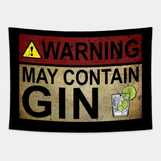 Warning May Contain Gin Gift Gin Fan Tapestry