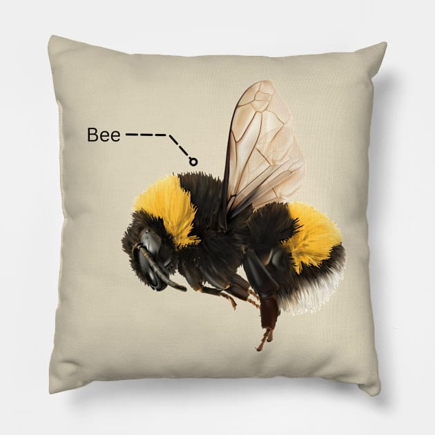 Bee From The Side Pillow by Impurefect