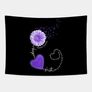 Faith Hope Love Funny Alzheimer Awareness Gift Tapestry