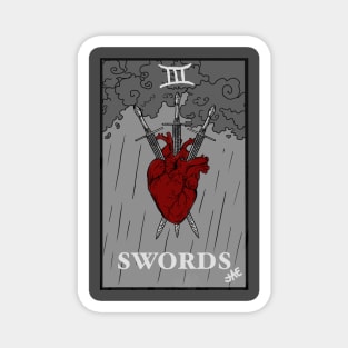 Three Of Swords Magnet