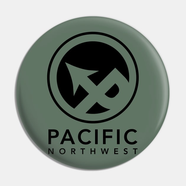 Pacific Northwest Direction Pin by RainShineDesign