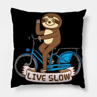 Sloth bicycle Pillow