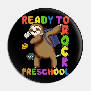 Dabbing Preschool Grade Sloth Back To School Pin