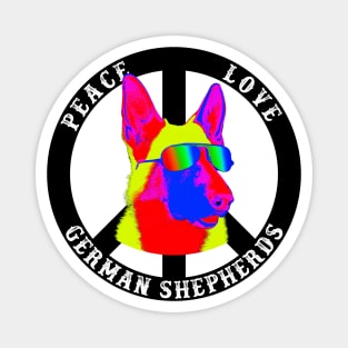 Peace Love German Shepherds Magnet