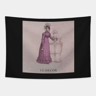 Victorian "Le Decor" Vintage Antique Print Design Tapestry