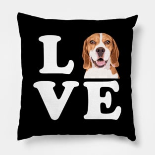 I Love My Beagle Pillow