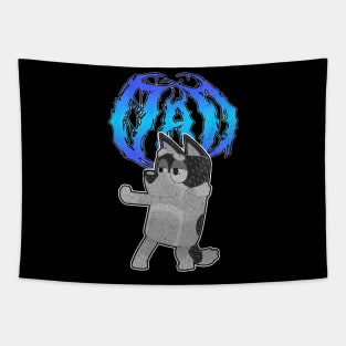 Bluey Dad Metal Dance Tapestry