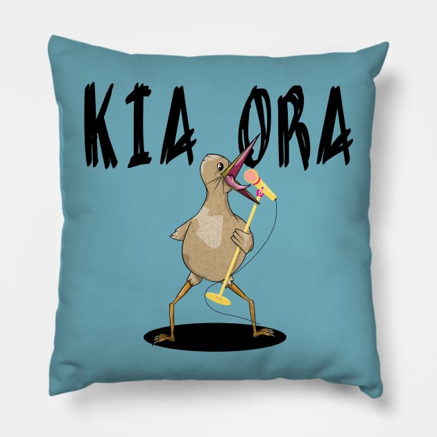 Kiwi Kia Ora Pillow by mailboxdisco