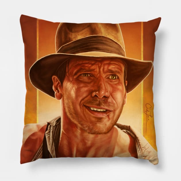 Fortune and Glory Pillow by cmloweart