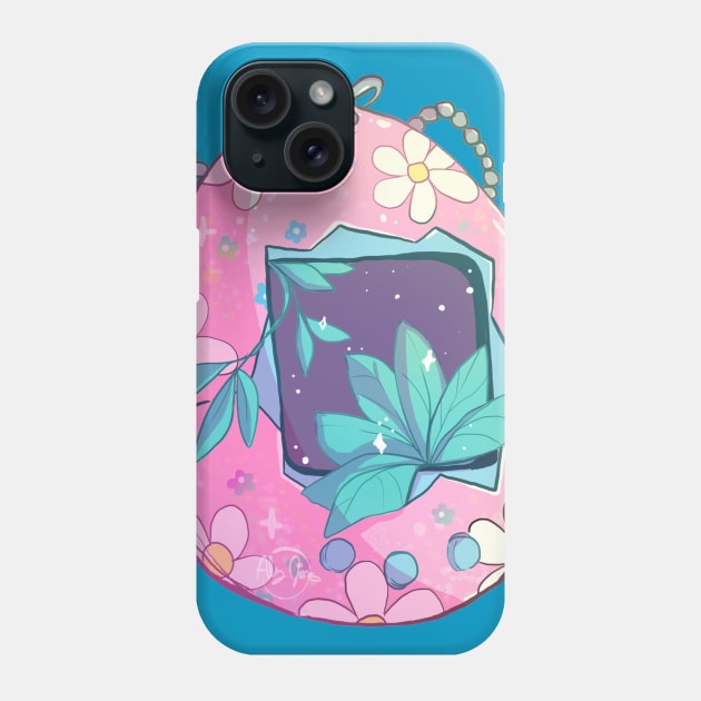 90s Nostalgia Series: Flower Tamagotchi Phone Case by paintdust