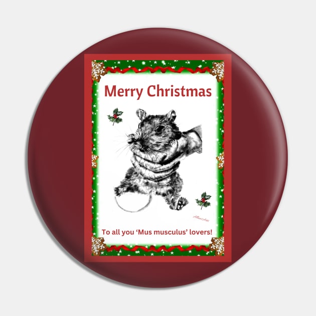 Mouse xmas card Pin by AllansArts