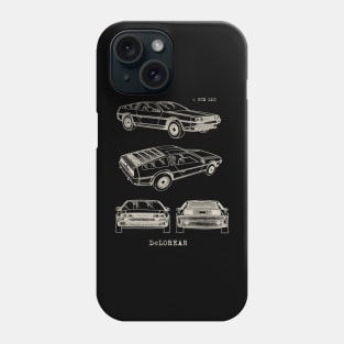 DMC DeLorean Patent Phone Case