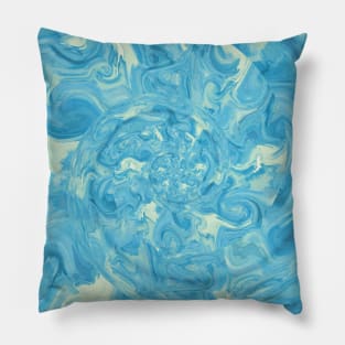 Ocean Wave Turquoise Marble Stone Pillow