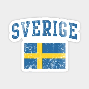 Sverige Flag Vintage Sweden Swedish Magnet