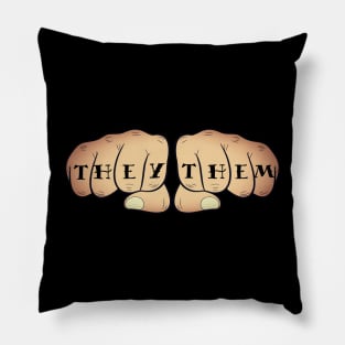 They Them Knuckles Pillow