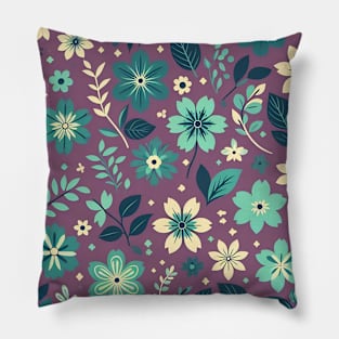 Purple Floral Pillow