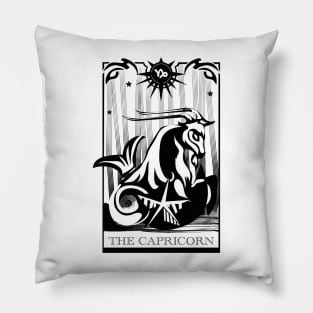 Capricorn Zodiac Sign Illustration Pillow