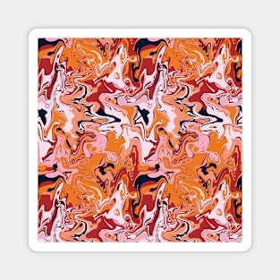 Girls' Night Marble - Digital Paint Spill Magnet