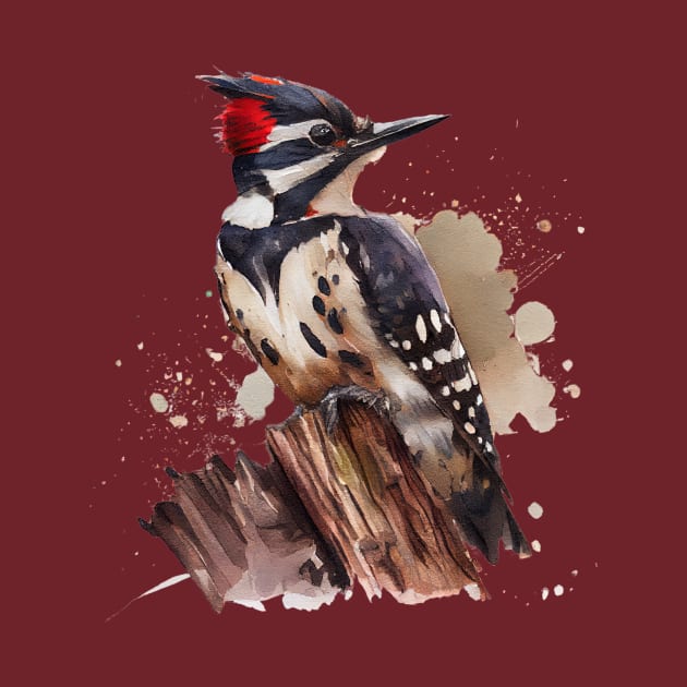 Woodpecker Bird Watercolor 4.0 by CreativeDesignsx