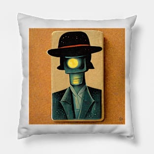 Robot Detective Pillow