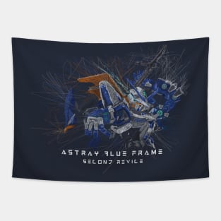 Astray Blue on Scribble Tapestry