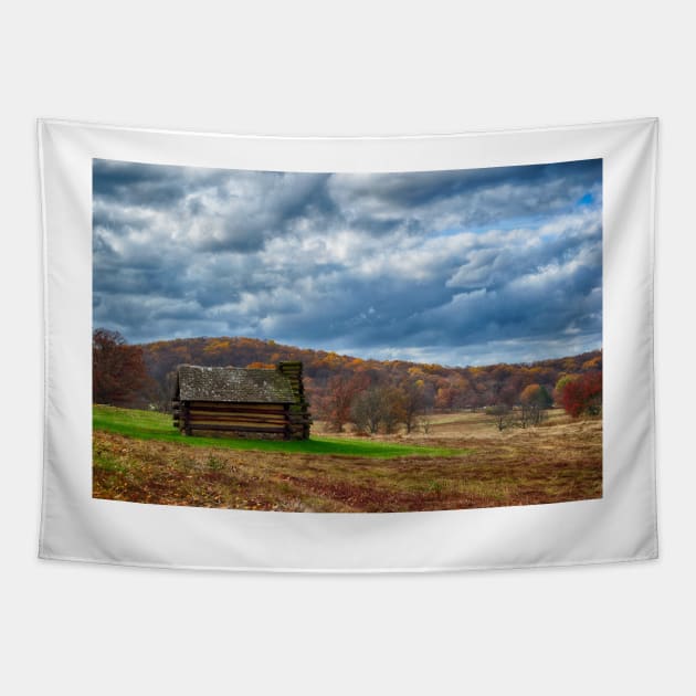 A Log Cabin In Autumn Tapestry by JimDeFazioPhotography