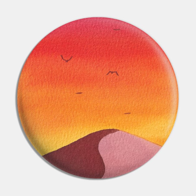 Desert sunset Pin by RosanneCreates