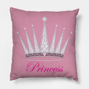 Princess tiara with faux diamonds Pillow