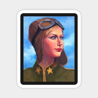The Aviatrix ~oil painting Magnet