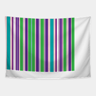 Purple & Green Stripes Tapestry