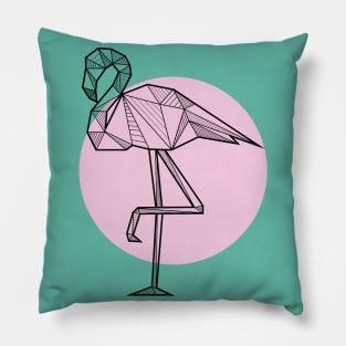 Flamingo - Geometric Animals Pillow