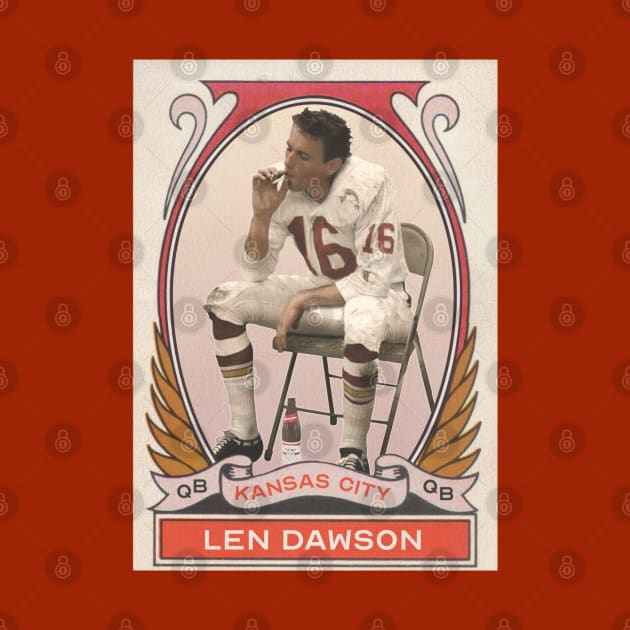 Len Dawson Vintage Football Card by darklordpug