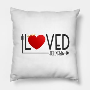 Inspirational Loved Bible Verse Valentine's Day Quote Pillow