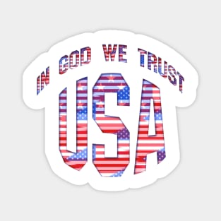 USA In God We Trust Patriotic Abstract Flag Magnet