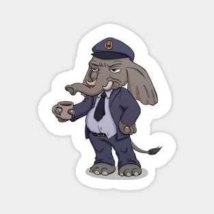 Disgruntled Elephant Bus Driver Magnet