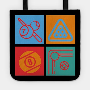 Billiard Colorful Tiles: Retro Style Tote