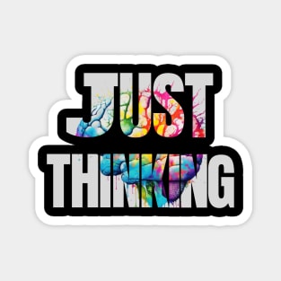 Just thinking, colorful brain Magnet