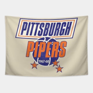 Retro Defunct Pittsburgh Pipers Basketball Tapestry