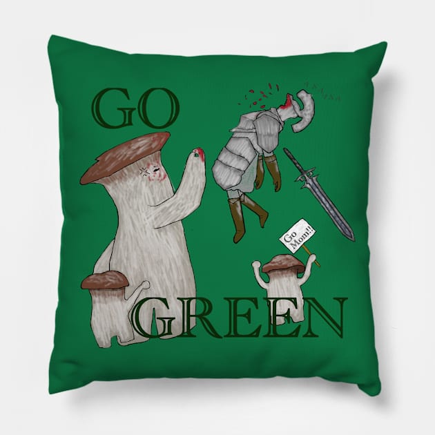 Go Green. or else... Pillow by Givemefood