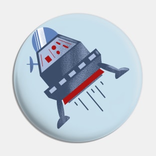 Retro Moon Lander Pin