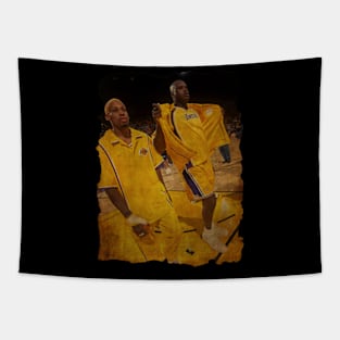 Dennis Rodman and Shaquille O'Neal Tapestry