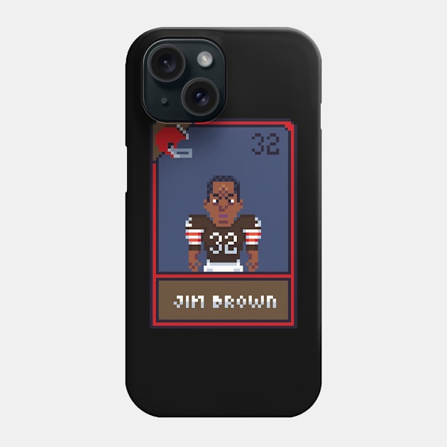 Jim brown 8bit Phone Case by Roti Kodok Art