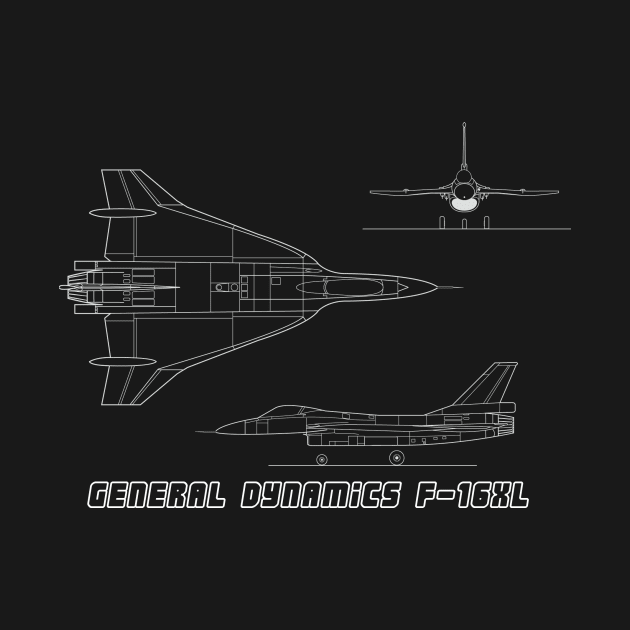 General Dynamics F-16XL (white) by Big Term Designs