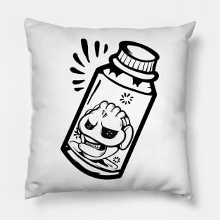 Dope bottle head illustration Pillow