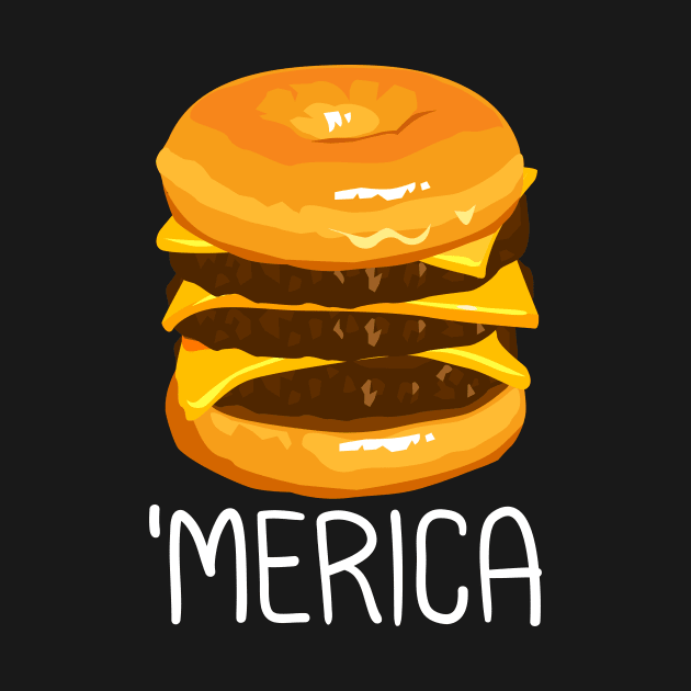 Merica Donut Cheeseburger by Anydudl