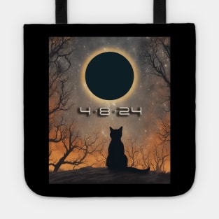 Cat Watching Total Solar Eclipse Tote