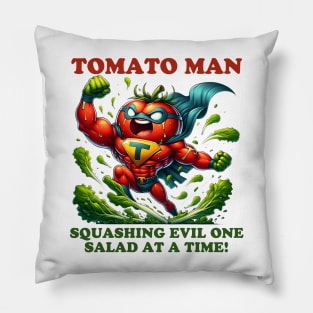 Tomato Man - Hero of Healthy Habits Pillow