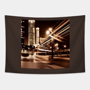 Melbourne City Lights Landscape Photo Tapestry