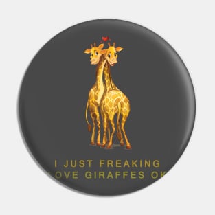 I love Giraffes Pin